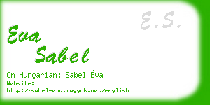 eva sabel business card